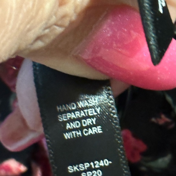 EUC, FOR LOVE & LEMONS, XSm, Black & Pink floral dress, Gorgeous! Corset look. - Picture 14 of 14